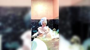 Just Mom Gets Soaked, Fucks Her Huge Boobs