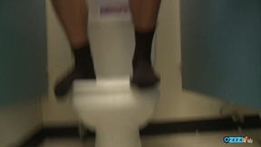 Steamy Encounter: Passionate Moments in a Public Restroom with Nicole Ray