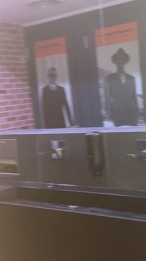 Jerking off in Cinema Wc