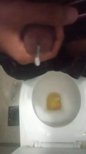 Piss And Cumshot in Office Washroom #2