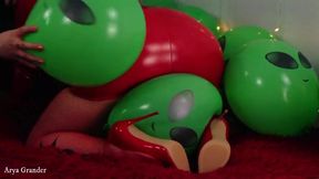 Natural Temptress in a Latex Fetish Compilation with Inflatable Fun and Romantic Vibes