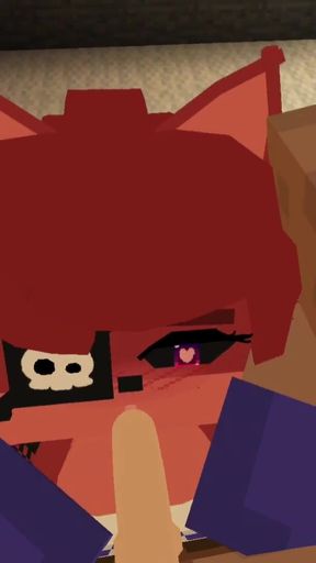 Minecraft Fapcraft: Fazclaire's Nightclub Edition I face fuck Fexa, Foxy, and do the missionary and Cowgirl   Clip 1