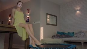 Goddess Amber Rule In The House - Creamy Half Ballet Shoes - Feet Posing
