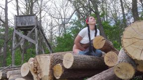 Lumberjack Girl Masturbates After Hard Work