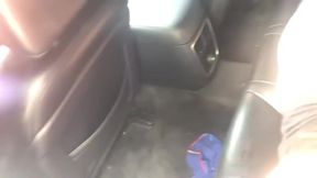 Car salesmen nuts in cleaning ladies mouth at work