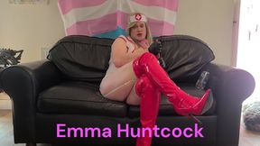 Sissy crossdresser nurse with tentacle dildo