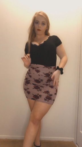 Body Worship & Tease in Tight Skirt