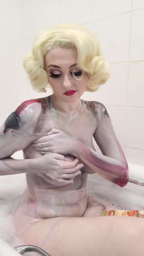 Nuka Cola Girl Body Paint Removal & Dildo Fuck
