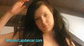 Amateur goth chick does oral and lapdances