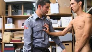 Young Perps - Ezekiel Garcia stripteasing in office