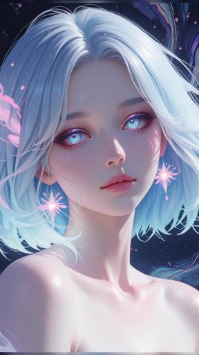 Aesthetic Ai Art: Ethereal Nude Portraits in Neon Dreams