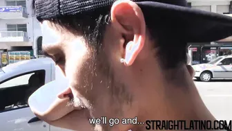 Latino picked up for outdoor bareback fuck and facial