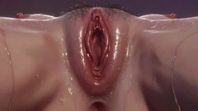 Extreme Close Up Wet Tight Pussy - Dripping and Pulsing