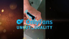 no hands is so much fun! made my uncut cock sooo hard????