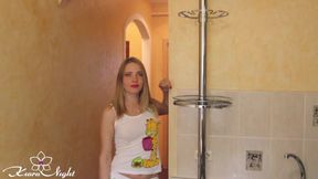Blonde Pussy Fucking Babana and Cum -  Food Fetish