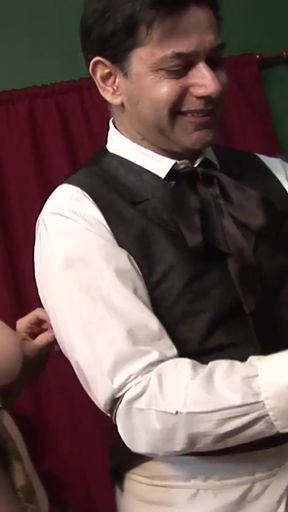 Iconic moment from &quot;vintage cosplay threesome, 2 hot milfs and a cock&quot;