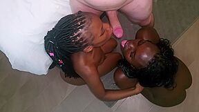 Threesome With Hot Ebony Teens 18+