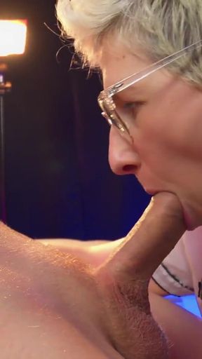 Homemade Blowjob Cum Facial with Blonde MILF