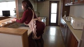 Blowjob + Assjob In The Kitchen - Maria Nagai
