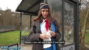 Coco Bae: Air Hostess Sucks Large Cock POV