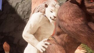 Wild Life Furries takes on Ample Lion's big cock in a raw and wild game of muscle & furry sex