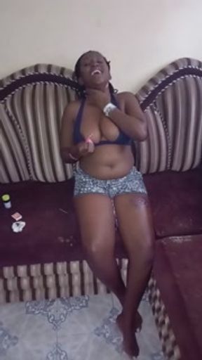 slut smoking marijuana for the first time,she got so high and took her big boobs out