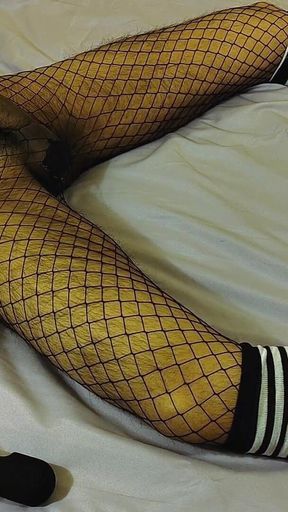 Restrained in Bed, Sissy Squirms to Vibrator Orgasm