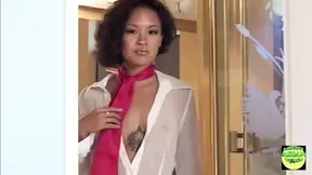 Short Haired Brunette Teases Lesbian Partner with Spanks and Pussy Eating