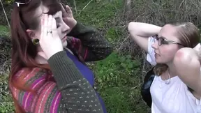 Two beautiful ladies explore outdoor sex and reach intense lesbian climax