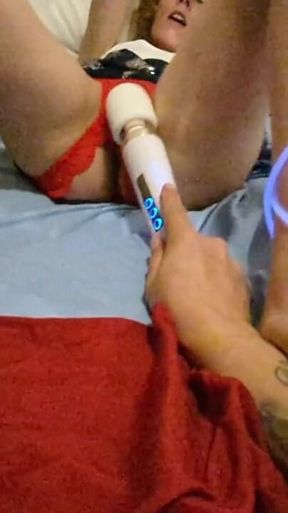 4K Uncut 4th of July MILF Has Many Explosive Orgasms, Gives a Handjob and Gets Creampied