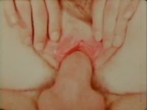 Vintage hairy cutie masturbates with a cucumber but it is still not what she wants