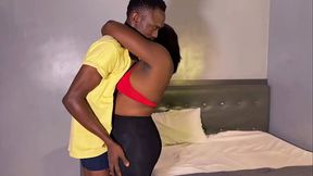 Big ass brunette rides the BBC until she cums - amateur couple