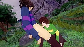 Femboys Frisk And Chara Undertale Porn With Car Toon