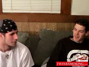 MouthfuckingÂ between gorgeous guys Chain and Benz Johanssen