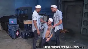 Sailor Submits To Latino And Ebony Navy Hunks