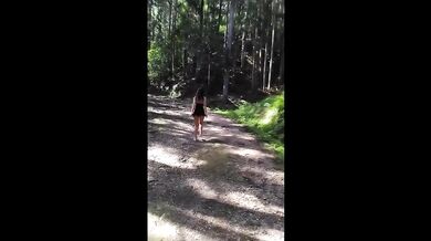 She moans in the mountains her big tits bouncing raw massive orgasms
