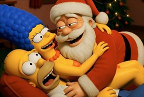Santa's Secret Visit to Marge: Christmas Butt