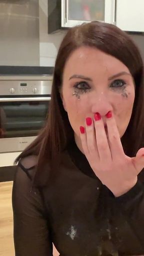 Extreme Throat Training Drool Snot Spit