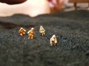 Smothering Shrunk People Under Toes