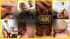 Loan4k. she came in to get a loan and left with her cunt fucked wet
