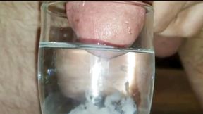 Extreme Closeup Huge Thick Load of Cum Edged Out Into Cup of Whather