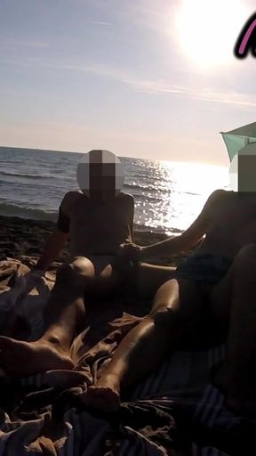 French Teacher Risky Public Masturbation Caught on Crowded Beach Helps Squirt Extreme Cumshot MissCreamy   Clip 1