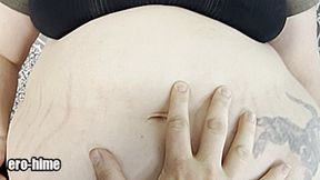 POV Bloated BBW Belly Play and Fat Jiggling