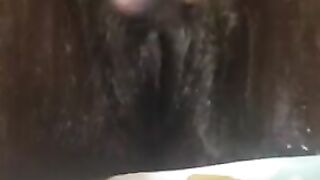 Fat Clitoris Squirts while being Washed