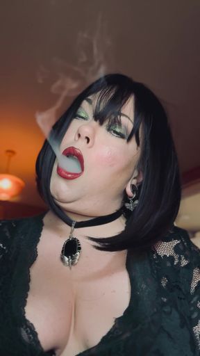 Your Dirty Mistress Tina Snua Sparks Up A Cigarette With Match Light Up - Lots Of Drifts &amp; Snap Inhales