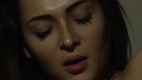 ”Hot blonde watches as her lustful lesbian GF masturbates”