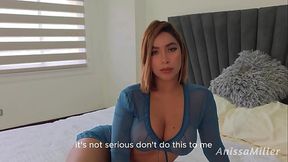 Anissamiller'_s slut fucks her stepbrother while talking on the phone with her cuckold boyfriend.