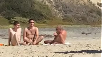 Guys caught jerking at nude beach