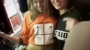College teen whores partying and teasing