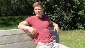 Hot EU Amateur Rides Fat Cock Outdoors - XXX Gay ACTION!